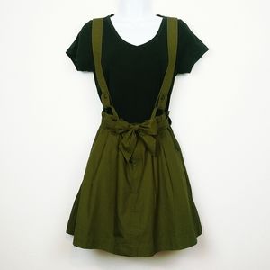 🆕 BDG | Lizzy Olive Khaki Suspender Skirt